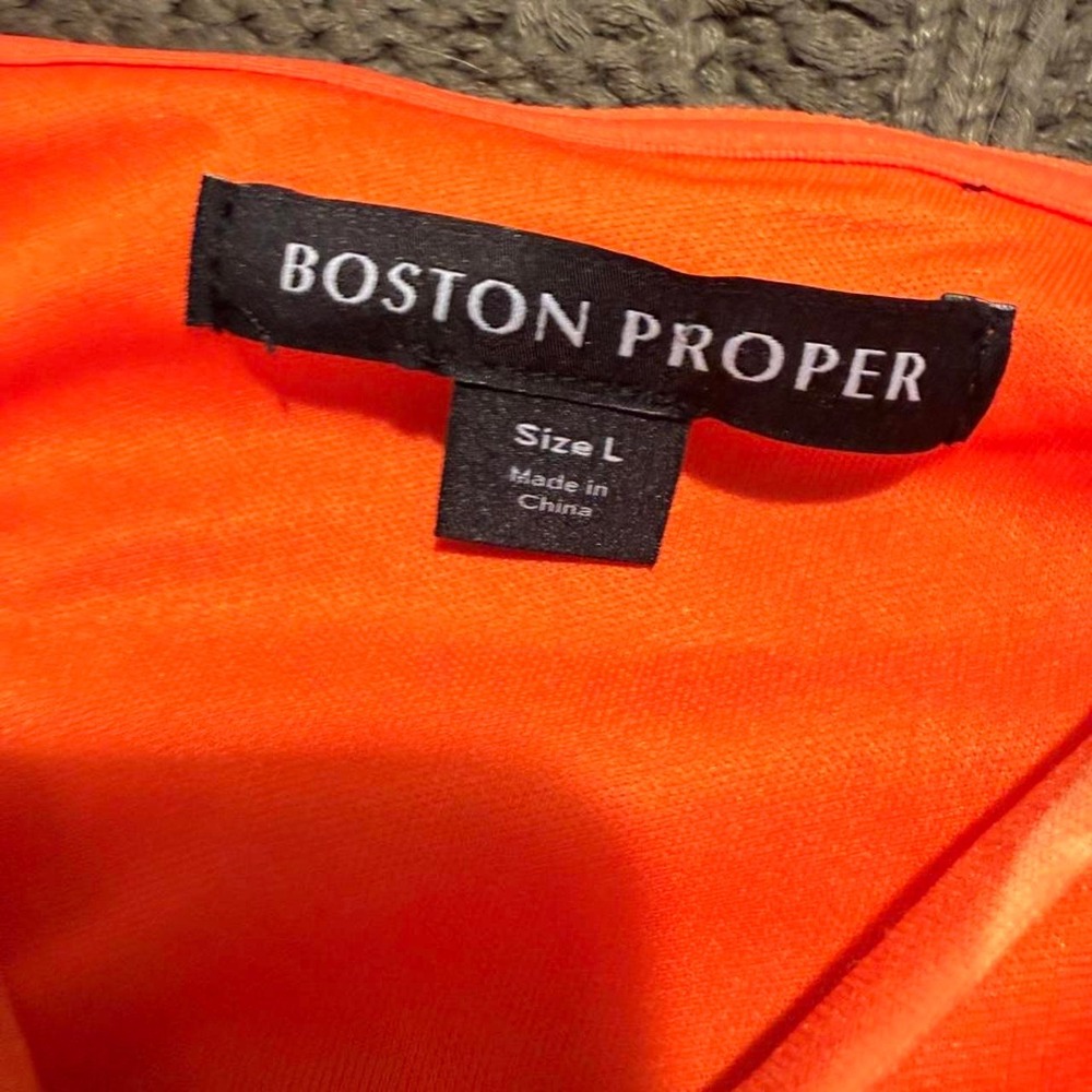 Boston Proper orange maxi dress with faux jewel detail - Picture 7 of 8